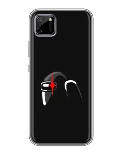 Чехол для Realme C11 с картинкой «Among Us шлем»