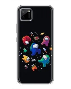 Чехол для Realme C11 с картинкой «Among Us космос»
