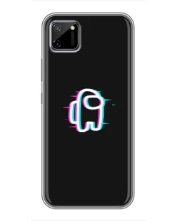 Чехол для Realme C11 с картинкой «Among Us неон»