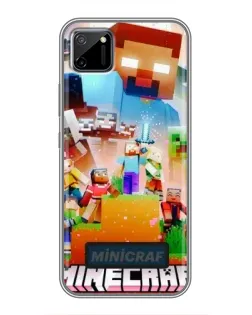 Чехол для Realme C11 с картинкой «Minecraft герои игры»