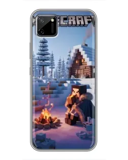 Чохол для Realme C11 з картинкою «Зимовий Minecraft»