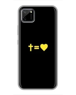 Чохол для Realme C11 з картинкою «Серце та Хрест»