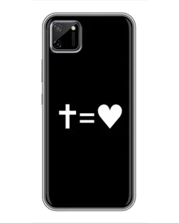 Чохол для Realme C11 з картинкою «Хрест та Серце»