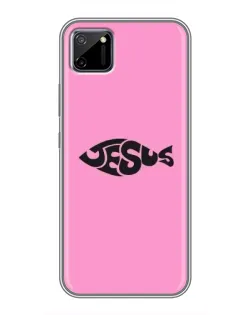 Чохол для Realme C11 з картинкою «Рожевий символ Jesus»