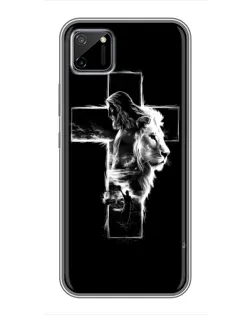 Чехол для Realme C11 с картинкой «Сияющий крест Jesus»