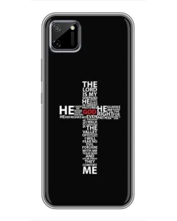 Чехол для Realme C11 с картинкой «Текстовый крест»