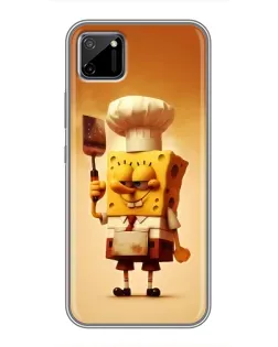 Чехол для Realme C11 с картинкой «Губка Боб повар»