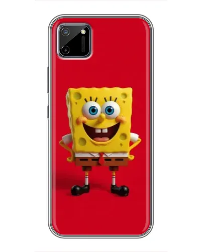 Чехол для Realme C11 с картинкой «Спанч Боб на красном» Чехол для Realme C11 с картинкой «Спанч Боб на красном»
