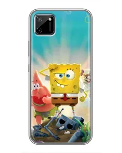 Чехол для Realme C11 с картинкой «Спанч Боб победитель»