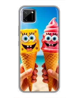 Чехол для Realme C11 с картинкой «Спанч Боб мороженое»