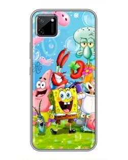 Чехол для Realme C11 с картинкой «Губка Боб и друзья»