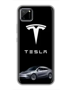 Чехол для Realme C11 с картинкой «Tesla Model Y»