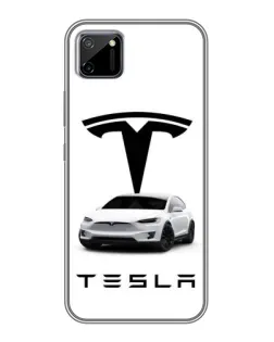 Чехол для Realme C11 с картинкой «Tesla White Style»