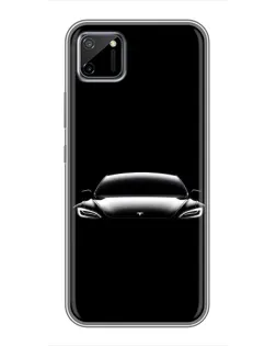 Чехол для Realme C11 с картинкой «Фары Tesla Night»