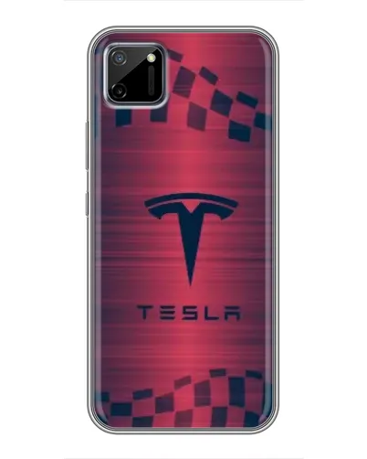 Чехол для Realme C11 с картинкой «Тесла красный карбон» Чехол для Realme C11 с картинкой «Тесла красный карбон»