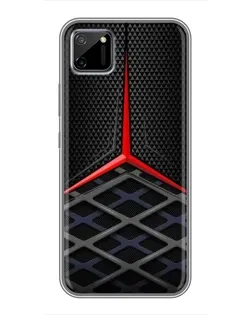 Чехол для Realme C11 с картинкой «Mercedes Carbon Grid»