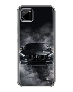 Чехол для Realme C11 с картинкой «Mercedes в дыму»