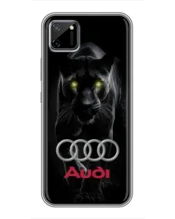 Чехол для Realme C11 с картинкой «Пантера и Audi»