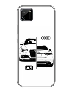 Чехол для Realme C11 с картинкой «Audi — контрастный дизайн»