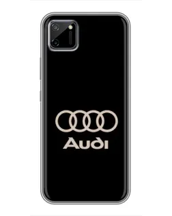 Чехол для Realme C11 с картинкой «Audi — золотой логотип»