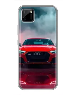 Чехол для Realme C11 с картинкой «Audi RS — красный стиль»