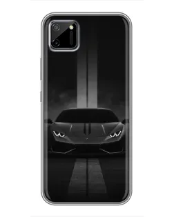 Чехол для Realme C11 с картинкой «Lamborghini симметрия дорог»