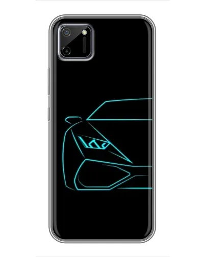 Чехол для Realme C11 с картинкой «Голубой силуэт Lamborghini» Чехол для Realme C11 с картинкой «Голубой силуэт Lamborghini»