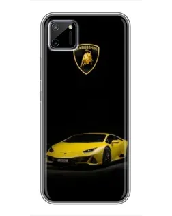 Чехол для Realme C11 с картинкой «Lamborghini желтый акцент»