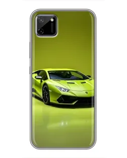 Чехол для Realme C11 с картинкой «Салатовый Lamborghini Huracan»