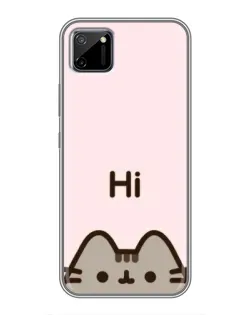 Чехол для Realme C11 с картинкой «Пушин говорит Hi» Чехол для Realme C11 с картинкой «Пушин говорит Hi»