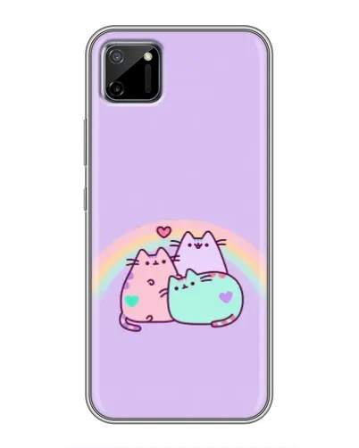 Чохол для Realme C11 з картинкою «Веселкові Пушини» Чохол для Realme C11 з картинкою «Веселкові Пушини»