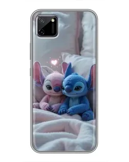 Чехол для Realme C11 с картинкой «Плюшевые Стич Ангел»