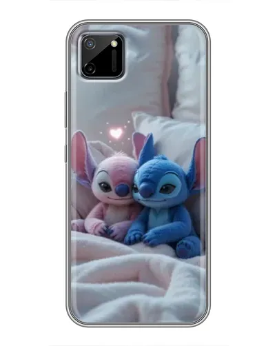 Чехол для Realme C11 с картинкой «Плюшевые Стич Ангел»