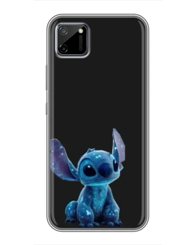 Чехол для Realme C11 с картинкой «Стич на черном»