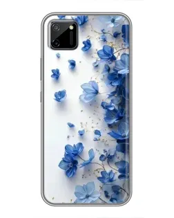 Чохол для Realme C11 з картинкою «Блакитний квітковий каскад» Чохол для Realme C11 з картинкою «Блакитний квітковий каскад»