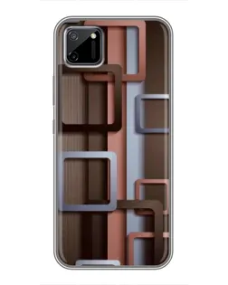 Чохол для Realme C11 з картинкою «Коричневі об'ємні квадрати» Чохол для Realme C11 з картинкою «Коричневі об'ємні квадрати»