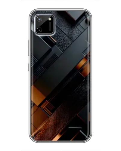 Чехол для Realme C11 с картинкой «Черные геометрические блоки» Чехол для Realme C11 с картинкой «Черные геометрические блоки»