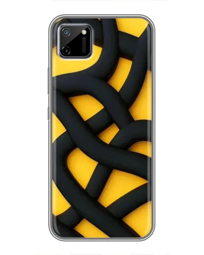 Чехол для Realme C11 с картинкой «Черное желтое переплетение» Чехол для Realme C11 с картинкой «Черное желтое переплетение»