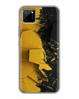 Чехол для Realme C11 с картинкой «Золотые осколки геометрии»