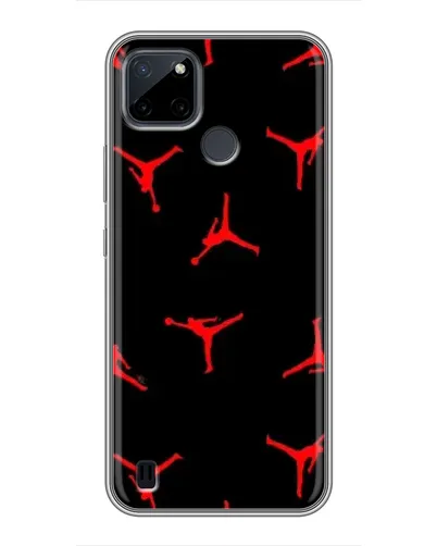 Чохол для Realme C12 з картинкою «Jordan Red Pattern» Чохол для Realme C12 з картинкою «Jordan Red Pattern»