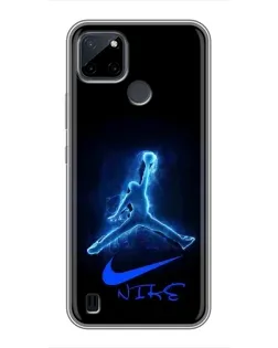 Чохол для Realme C12 з картинкою «Jordan Neon Blue»