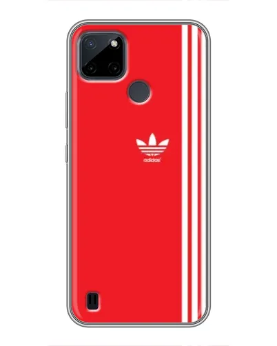 Чехол для Realme C12 с картинкой «Красный минимализм Adidas»