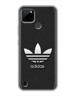 Чехол для Realme C12 с картинкой «Adidas Карбоновая текстура»