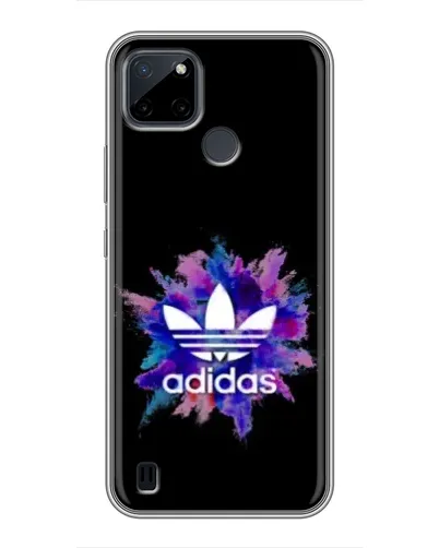 Чехол для Realme C12 с картинкой «Взрыв красок Adidas»