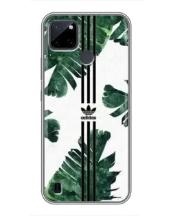 Чехол для Realme C12 с картинкой «Пальмовые листья адидас»