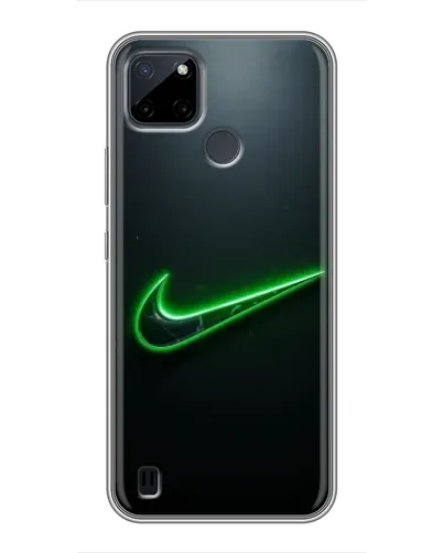 Чохол для Realme C12 з картинкою «Неоновий контур Nike»