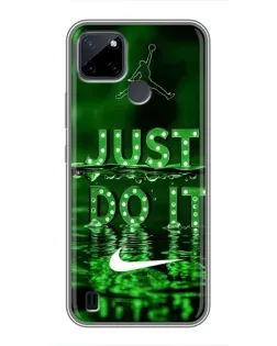 Чохол для Realme C12 з картинкою «Зелений неоновий Nike»