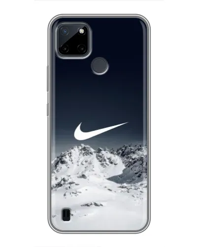 Чохол для Realme C12 з картинкою «Nike — зимові гори»