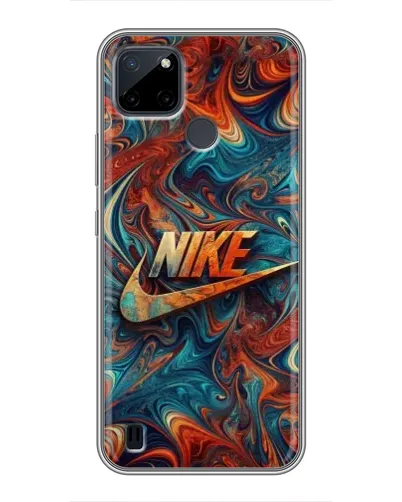Чохол для Realme C12 з картинкою «Nike в абстракції»