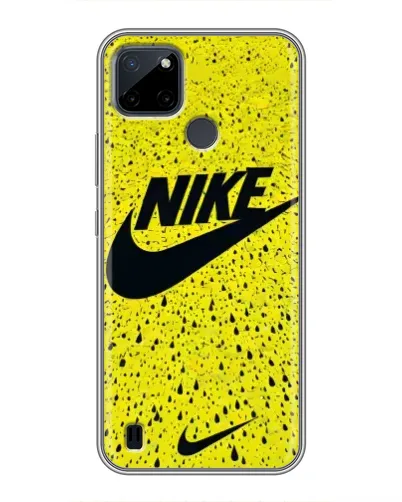 Чохол для Realme C12 з картинкою «Жовтий текстурний Nike»